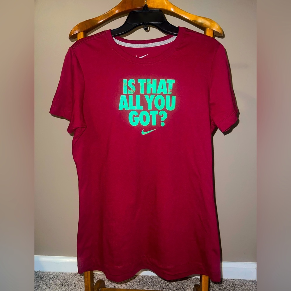 Women’s Nike “Is That All You Got?” Slim Fit Tee. Size XL.